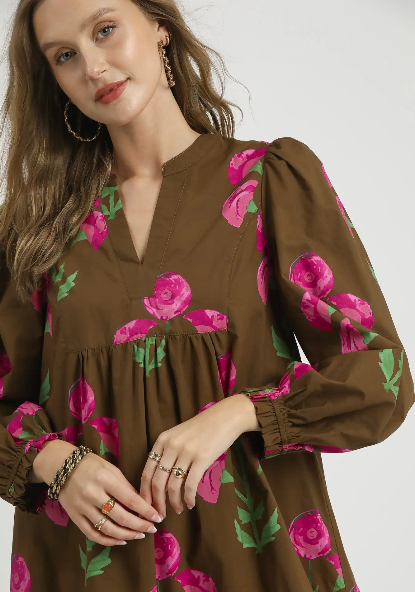 A Little Bit of Fall Dress, Brown