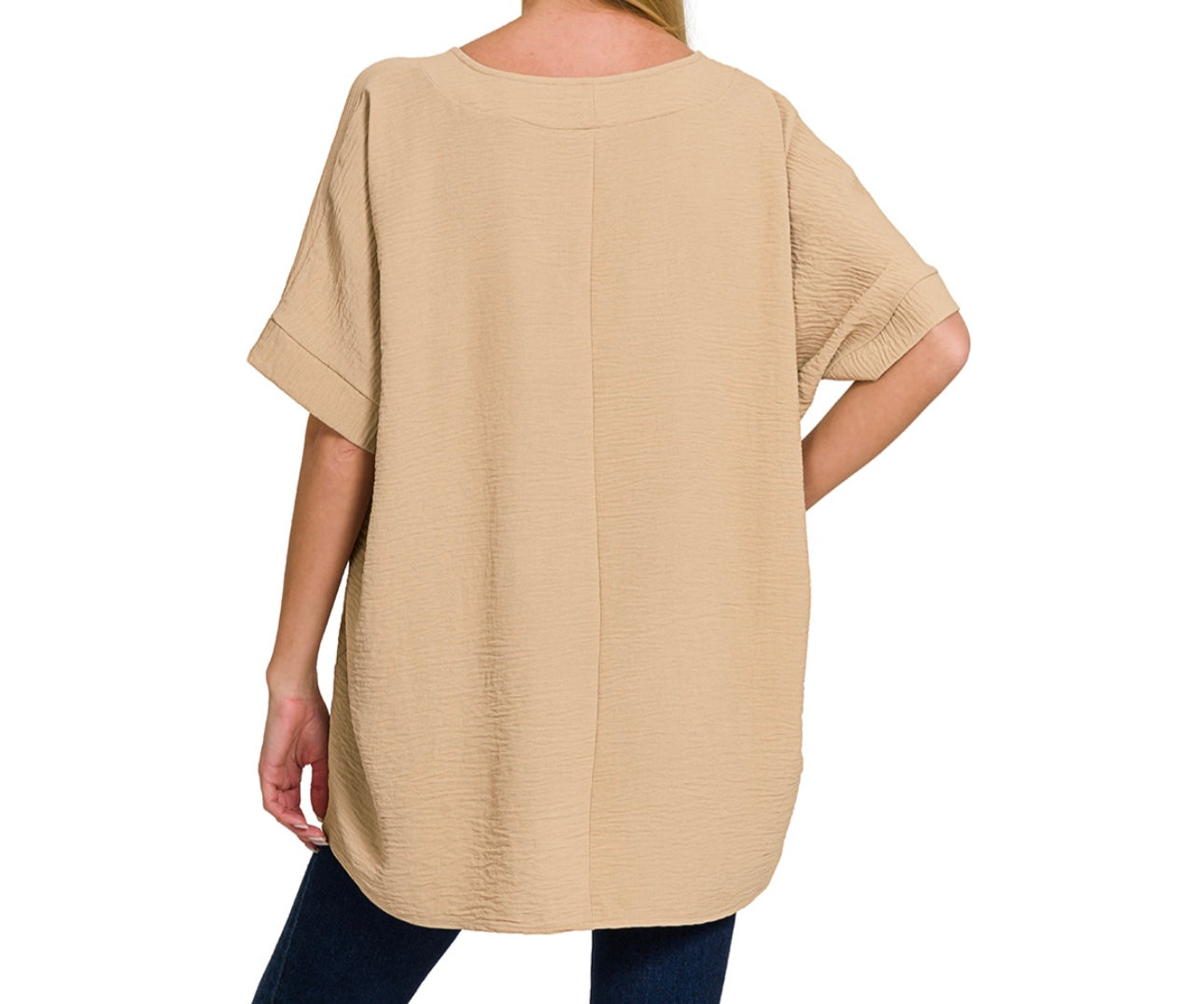 Zenana©️ Airflow V-Neck High-Low Top