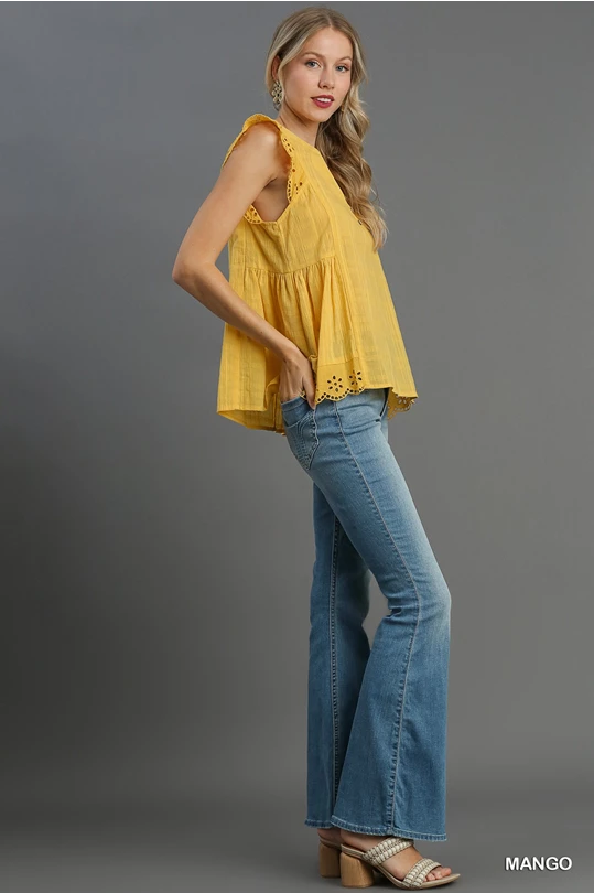 Umgee©️ Yellow Flowy Blouse