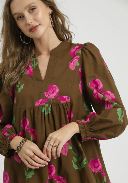 A Little Bit of Fall Dress, Brown