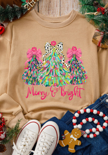 Christmas—Merry and Bright Tree Sweatshirt
