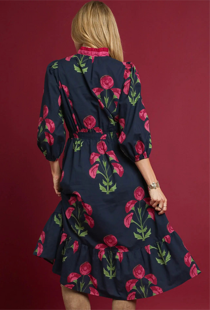 A Little Bit of Fall Dress, Navy