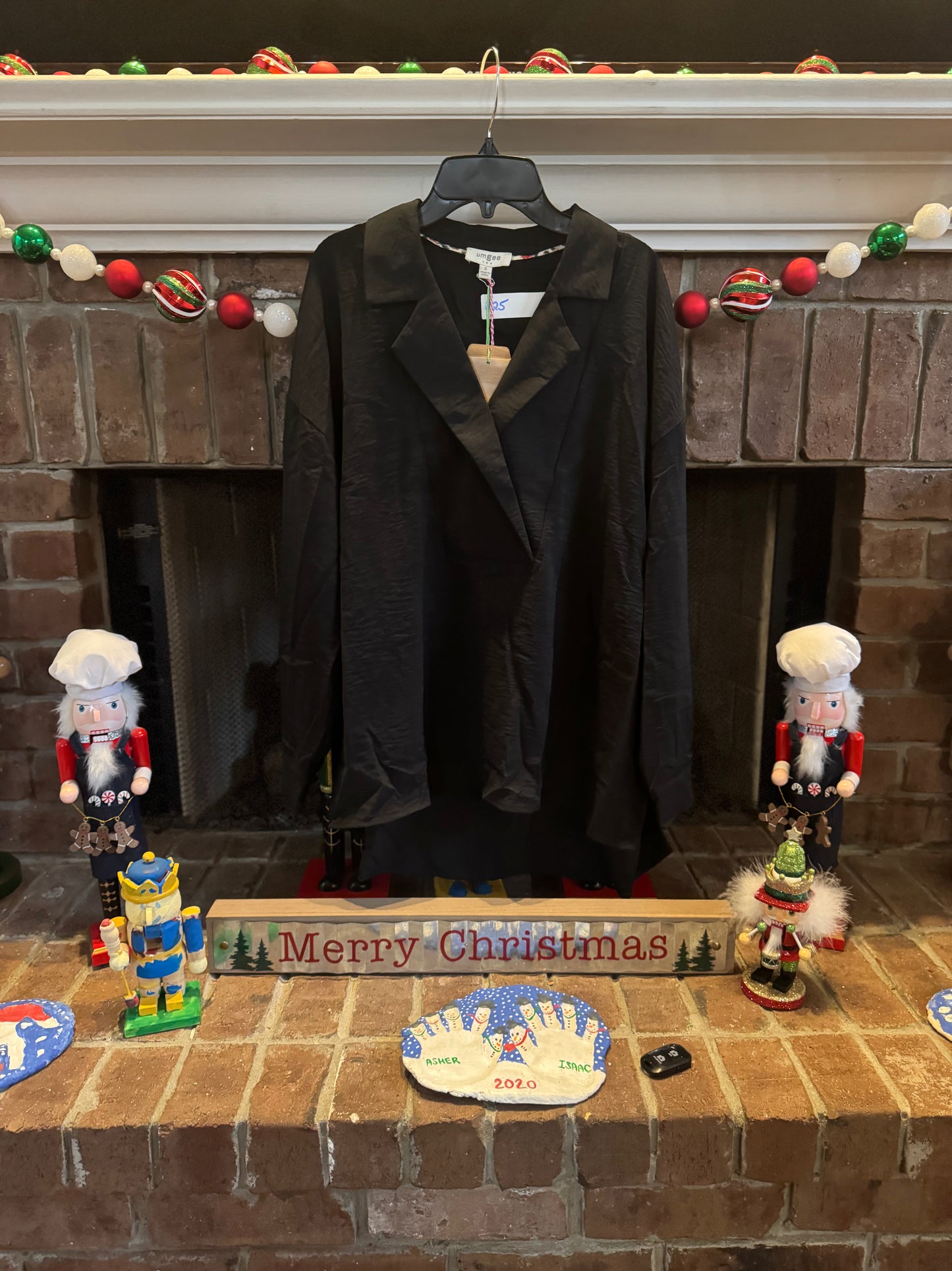 Umgee Black Oversized Blouse